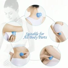 2 piezas de dispositivo de ventosas de silicona para el cuidado facial y de los ojos, elevación de la piel, masaje de mantenimiento. Material de confianza. Diseño compacto, fácil de transportar