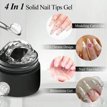 FOUR LILY 2片装透明软胶假指甲套装 - 柔韧美甲延长片，DIY美甲设计工具 - 無色 - 查看 5