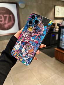 创意朋克摇滚吉他设计柔软哑光黑色防刮保护手机壳适用于 Apple iPhone 11/12/13/14/16 Pro Max/14 Pro/15/X/XR/7/8Plus - 彩色 - 查看 3