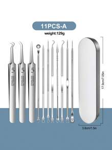 YUANDU Blackhead Removal Kit, Professional Stainless Steel Comedone Extractor Tool For Acne, Pimples, Blackhead Care