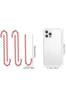 5 件圣诞装饰亚克力彩色拐杖糖吊坠 15 厘米新年家居装饰圣诞树饰品 - 彩色 - 查看 5