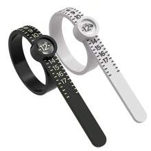 1 件带放大镜的戒指尺寸测量仪，戒指尺寸测量工具套件，耐用卡尺，无需电池，高精度 0.1 精度，美国尺寸 1-17 - 附放大玻璃尺寸測量工具 - 查看 3