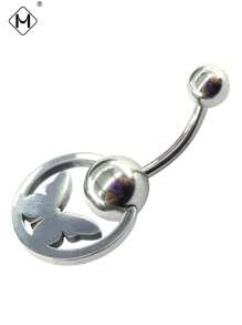 3 件/套全新不锈钢圆环肚脐环，男女通用日常佩戴 - 不銹鋼原色 - 查看 2