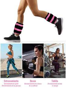 Freedom Polainas para Tobillo,  Pesas de Tobillo Ajustables, Polainas para Tobillo 1 KG, Juego de 2 Pesas para Tobillos Totalmente Ajustables, Polainas para Muñecas con Correa Ajustable para Ejercicio - Rosa - Ver 5