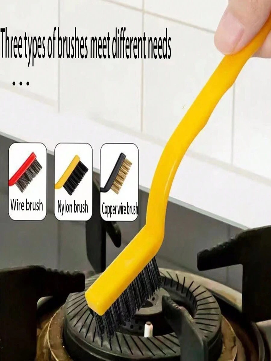 3pcs Gas Stove Cleaning Kit Easily Clean Kitchen Range Hood, Stovetop