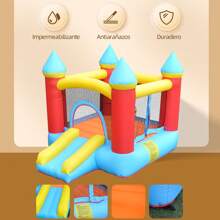 Trampolín Brincolin Infantil Castillo Bomba Inflable-rosa Jm - Azul - Ver 4