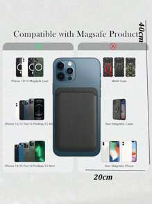 1个磁吸钱包式手机壳，兼容 16/15/14/13/12 Pro/Pro Max/Plus/Mini系列，可用作礼物、卡包、钱包、名片夹、信用卡夹，男女通用，磁吸钱包 - 黑色 - 查看 3