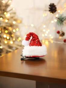 1/2/4圣诞节圣诞老人帽子圣诞老人女士节日庆祝派对DIY配饰发夹头饰女 - 彩色 - 查看 10