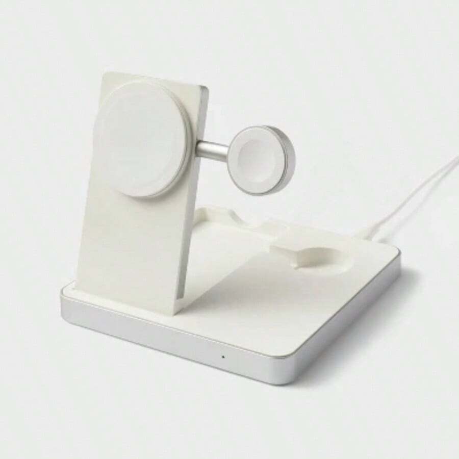 Bộ sạc 3 trong 1 cho đồng hồ iPhone và Apple AirPods - Heyday™ Trắng dành cho Apple iPhone, iPad, điện thoại Android, quà tặng cho gia đình, bạn bè, trẻ em, sinh nhật, giáng sinh, mùa đông, Black FridaySử dụng trên máy tính để bàn, sử dụng tại nhà, không cần cáp dữ liệuSạc siêu nhanh, bộ sạc di động cho thiết bị Android và iPhone có cổng USB và Type-C, pin lithium polymer an toàn và ổn định. - 1 - Xem 1