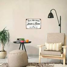 1pc Biển báo kim loại tùy chỉnh nghệ thuật treo tường, Biển báo đám cưới được cá nhân hóa, Tên có thể tùy chỉnh, Biển báo quán bar nhà bếp quán cà phê, Thích hợp cho trang trí nhà phòng khách văn phòng, Trang trí tiệc, Quà tặng tân gia, Lỗ khoan sẵn - Nhiều màu - Xem 4