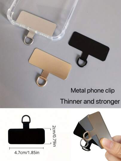 3 paquetes de accesorios universales de correa para teléfono de metal ultrafino, conector de cinturón antiperidida, diseño resistente a los arañazos con piezas de acero inoxidable, adecuado para correr, montañismo y deportes