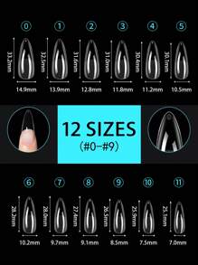 120Pcs/Bag French Nails Tip Artificial Full Cover Acrylic Press On Coffin Square Short Soft Gel Extensions False Long Nail Tips Nail Supplies - Clear - View 6