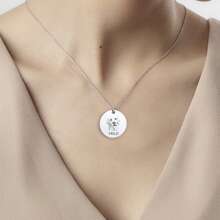 1 件个性化宠物珠宝礼物，送给宠物妈妈 - 宠物肖像定制 - 狗肖像项链 - 照片中雕刻肖像 - 宠物纪念珠宝 - 銀色-新 - 查看 5