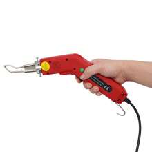 100W Rope Cutter Fabric Cutter, Pro Electric Hot Cutter Heat Sealer With Adjustable Power, Cutting Tool Kit- With Blades & Accessories - Red - View 9