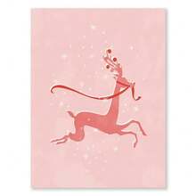 1 件粉色圣诞装饰画多巴胺系列节日画廊墙壁艺术印刷海报复古折衷主义帆布画无框架 - 彩色 - 查看 35