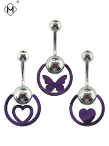 3 件/套全新不锈钢圆环肚脐环，男女通用日常佩戴 - 不銹鋼原色 - 查看 13