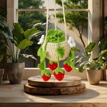 DIY Strawberry Potted Plant Crochet Kit For Beginners, Amigurumi Stuffed Plants - Gift Animal Crochet Starter Kit All-In-One Complete Crochet Kit - White - View 4