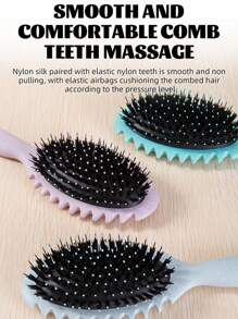 1 件卷发造型梳，卷发定型刷，卷发刷，用于梳理和塑造男士和女士的卷发以减少拉扯，带叉的软毛梳子，顺发刷可减少头发拉扯和卷发分离 - 彩色 - 查看 7
