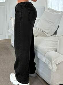 European And American New Popular Four-Season Simple Basic Versatile Relaxed Feeling Women's Straight Jeans