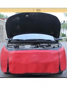 3pcs/Set Car Repair Cleaning Leather Pad, Magnetic Mudguard Protective Mat, Waterproof Scratch-Resistant Durable Engine Repair Mat, Car Body Protective Pad