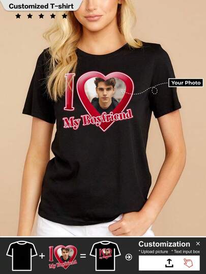 Camiseta transpirable personalizada para pareja, sube tu foto de retrato para hacer, camiseta para pareja, parte superior transpirable, deportes, correr, elegante, hipster, moda, contratada, disfraz fácil, moda modesta, minimalista chic, para vacaciones/feriados, elegante, moda, hipster, casual, minimalista chic, personalizada, personalizada, única, disfraces de hombre, armario cápsula, estilo básico/urbano para hombres, regalos ideales para él, novio, familia, amigos, para cumpleaños, para vacaciones/feriados, para escuela/competencia, para deportes/escalada, selección de temporada, deportes y aire libre, parte superior activa personalizada para mujeres