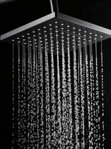 YAOPENG 一套淋浴组合，包含一个8英寸高压方形雨淋式花洒（3种喷淋模式）、一个手持花洒、一根59英寸超长软管、一个三通分水器、一个花洒支架和一个G1/2通用顶部花洒头，安装简便。浴室配件，浴室工具 - 黑色-ABS噴頭 - 查看 6