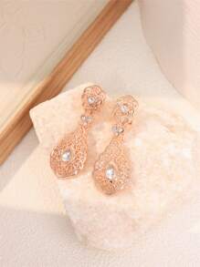 1 Pair Elegant Moroccan Stylish Women Earrings, Vintage Bride Imitation Gold Imitation Silver Earrings, Women Holiday Ramadam Essential Ear Pendant Earrings - Earrings - View 14