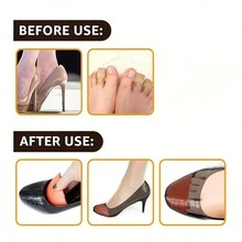 1 cặp miếng lót giày trước bàn chân cho giày cao gót nữ, miếng lót giày nửa miếng bọt biển, miếng lót giày, miếng lót giày có thể điều chỉnh kích thước, miếng lót giày chống trượt chống mài mòn, miếng lót giày chống trượt đục lỗ phía trước - trái cam - Xem 2