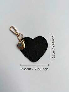 Customized Colorful Heart-Shaped Leather Keychain, Distinctive Car Pendant,Bag Charm Suitable For Daily Use As Accessory Decoration, Ideal Gift For Family And Friends