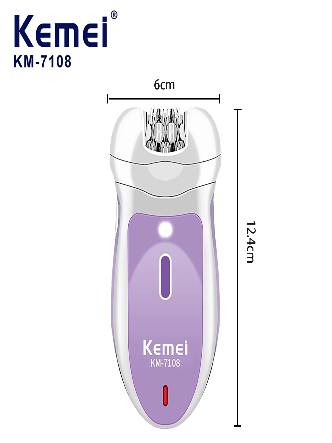 KEMEI Km-7108 Depiladora eléctrica inalámbrica y recargable 4 en 1 para ...