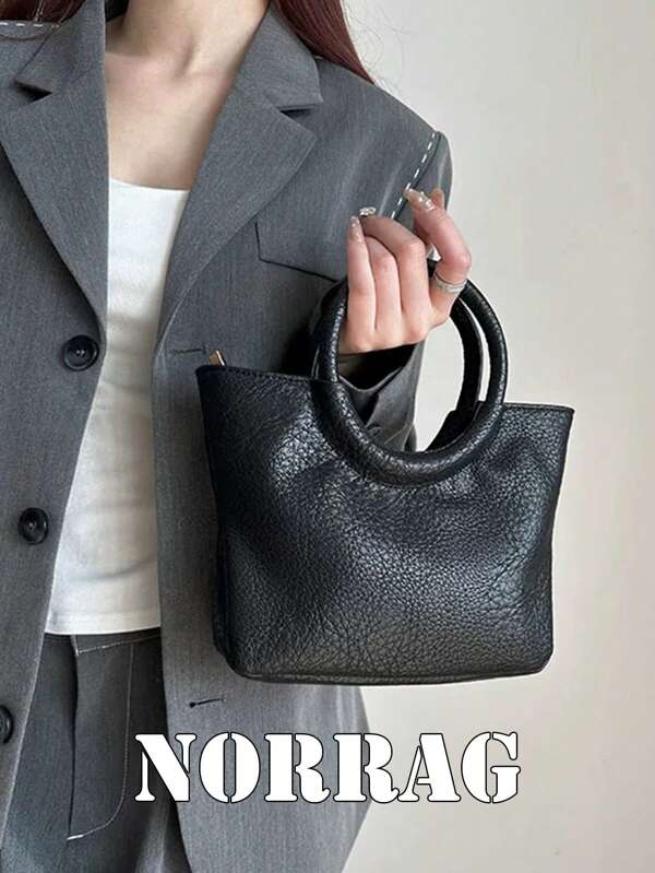 Design exclusivo de alta qualidade vintage bolsa de alça redonda, bolsa transversal de ombro macia da moda coreana para mulheres