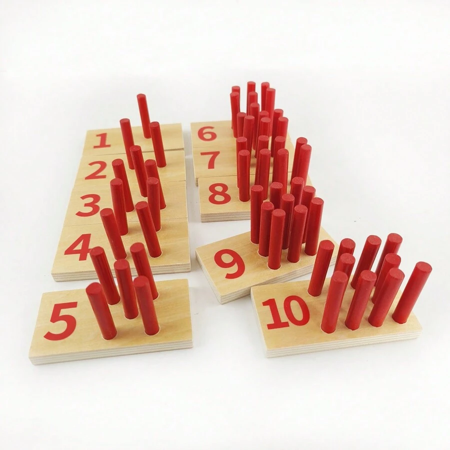 Wooden Numbers And Sticks Counting And Educational Montesorri Toys Wood Sticks Counting Learning Board Maths Learning Toy