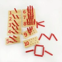 Wooden Numbers And Sticks Counting And Educational Montesorri Toys Wood Sticks Counting Learning Board Maths Learning Toy