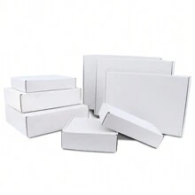 10pcs White Corrugated Cardboard Box Postal Box Express Packaging Box Packing Material Airplane Box Gift Box Shipping Box Packing Box - White - View 5