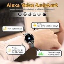 Smart Watch For Women With With Bluetooth Call (Answer/Make) And Message, 1.2" Touchscreen Smartwatch For Android IOS, Waterproof Activity Fitness Tracker With 100+ Sports Mode, Sleep Moniter And Fmale Cycle Reminder,  Halloween And Christmas Gifts - 銀色 - 查看 4