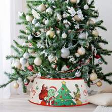 GRINCH Glitter Kerstboomrok, Cartoon Print Groen & Rode Kerstboomdecoratie, Geen Elektriciteit Nodig, Geschikt Voor Thuis, Keuken, Familiebijeenkomsten En Vakantievieringen