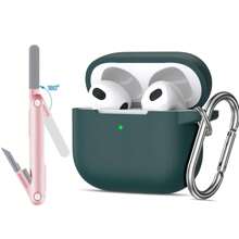 Bộ bảo vệ và vệ sinh tai nghe bằng silicon 3 trong 1, tương thích với Airpods thế hệ thứ 3, Vỏ tai nghe bằng silicon mềm, Vỏ bảo vệ bằng silicon tích hợp, Chống thấm nước, Chống bụi, Chống trầy xước, Chống vân tay, Bảo vệ toàn diện 360°, Chất liệu silicon thoải mái, Bảo vệ an toàn hơn cho tai nghe, Bộ 3 (Bao gồm: Vỏ bảo vệ tai nghe bằng silicon + Bút dụng cụ vệ sinh đa năng + Kẹp kim loại), Nhiều màu sắc có sẵn, Món quà tuyệt vời - Nhiều màu - Xem 19