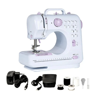 Máquina De Costura Portátil12 Pontos Elétrica Bivolt Com Pedal