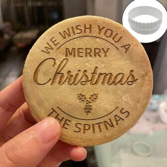 Personalized Christmas Cookie Stamp With Cutter, Personalized Christmas Cookie Stamp With Your Last Name, Christmas Cookie Stamp, Beginner-Friendly Christmas Baking Tools, Gifts For Baking Enthusiasts, Christmas Gifts