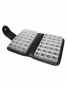 1pc 7 ngày 56 ô Túi da PU, hộp đựng thuốc bằng da PU, hộp đựng thuốc xách tay, hộp đựng thuốc bằng nhựa nhiều màu xách tay, hộp đựng thuốc - Nhiều màu - Xem 8