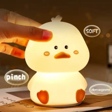Đèn ngủ silicon dễ thương cho trẻ em, Đèn ngủ tạo tâm trạng, Đèn ngủ cho bé trai và bé gái, Đèn ngủ phòng ngủ mềm mại, Đèn ngủ trẻ em Kawaii, Điều khiển từ xa hẹn giờ 3 cấp độ, Quà tặng cho bé trai và bé gái - Có thể chuyển đổi nhiều màu (có sạc) - Xem 2