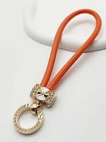 1pc Rhinestone Decor Short Wrist Strap, Lanyard With Phone Clip - Multicolor - View 8