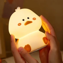 Đèn ngủ silicon dễ thương cho trẻ em, Đèn ngủ tạo tâm trạng, Đèn ngủ cho bé trai và bé gái, Đèn ngủ phòng ngủ mềm mại, Đèn ngủ trẻ em Kawaii, Điều khiển từ xa hẹn giờ 3 cấp độ, Quà tặng cho bé trai và bé gái - Có thể chuyển đổi nhiều màu (có sạc) - Xem 7