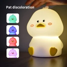 Đèn ngủ silicon dễ thương cho trẻ em, Đèn ngủ tạo tâm trạng, Đèn ngủ cho bé trai và bé gái, Đèn ngủ phòng ngủ mềm mại, Đèn ngủ trẻ em Kawaii, Điều khiển từ xa hẹn giờ 3 cấp độ, Quà tặng cho bé trai và bé gái - Có thể chuyển đổi nhiều màu (có sạc) - Xem 6