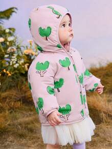 mini bala 小女孩防水防油冬季外套厚款保暖内衬婴儿夹克