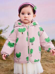 mini bala 小女孩防水防油冬季外套厚款保暖内衬婴儿夹克
