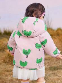 mini bala 小女孩防水防油冬季外套厚款保暖内衬婴儿夹克