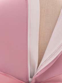 3 件套女婴 0-2 岁蕾丝迷你连衣裙套装，白色洗礼长袍适合角色扮演派对 - 藕粉色 - 查看 6