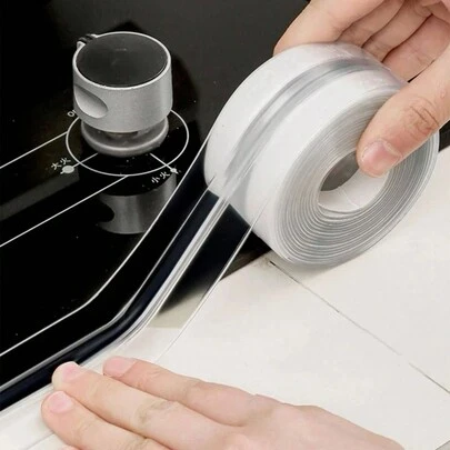1卷防水防霉马桶填缝条，厨房浴室自粘密封胶带，浴室防水胶带避免潮湿，厨房水槽美缝贴纸
