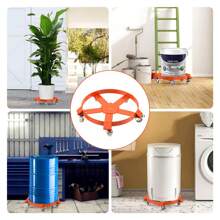 Ataucjin 55 加仑重型圆桶手推车，1250 磅容量圆桶手推车，带钢架 5 个旋转脚轮，适用于仓库圆桶搬运户外装饰